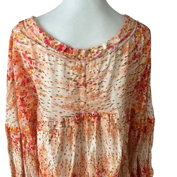 Christy Dawn XL Adeline Dress Sunset Gladiola Printed Vneck Babydoll - Picture 12 of 12